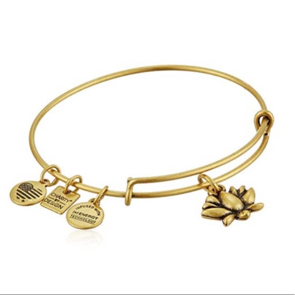 Alex and Ani - Lotus Blossom Charm Bangle - Gold